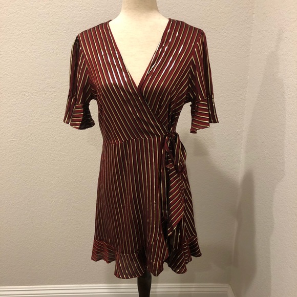 Show Me Your MuMu Wrap Dress (L) - Picture 2 of 7